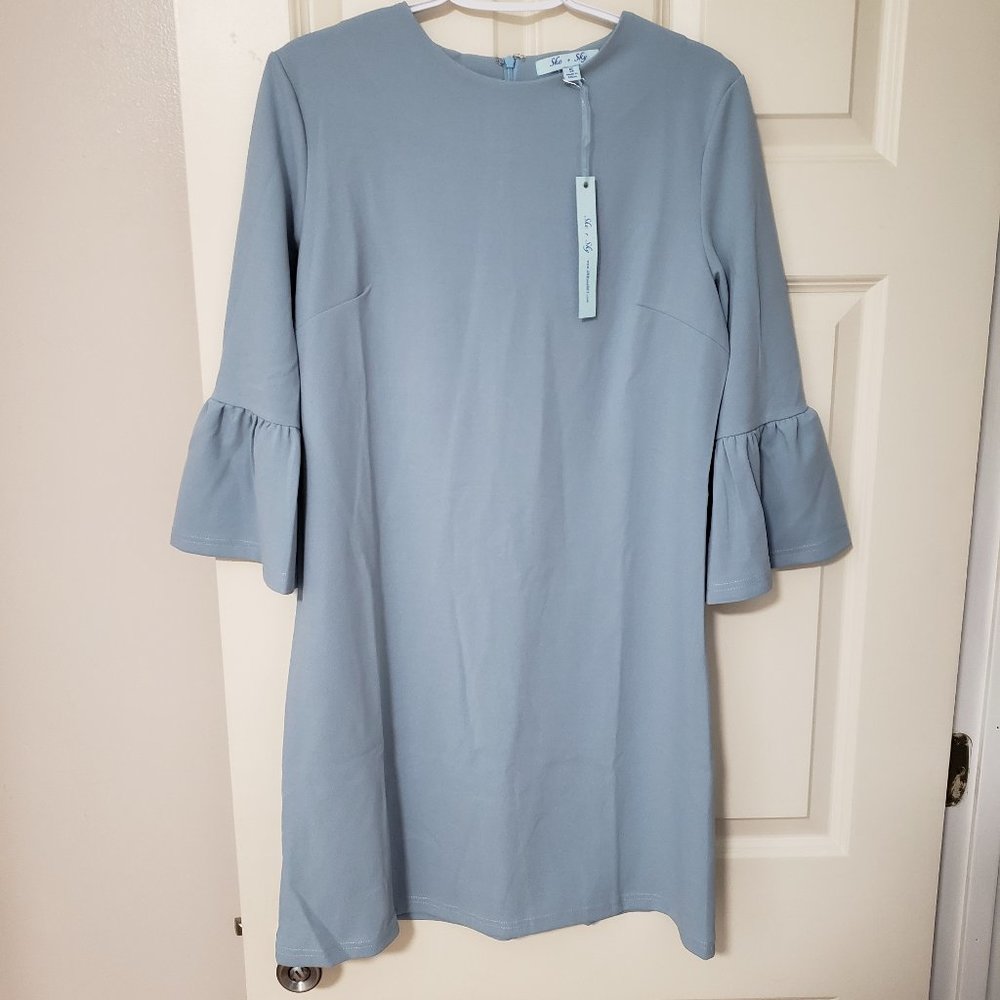 NWT Powder Blue Flutter Dress